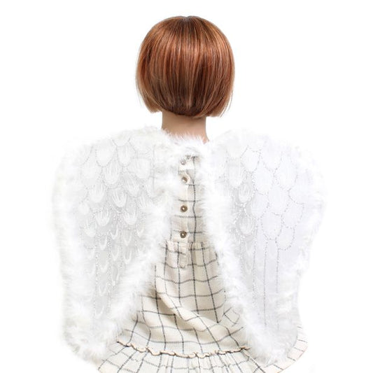 Ali d’Angelo Bianche con Glitter e Piume – Inca