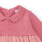 Vestitino in maglia rosa con cuore ricamato- Newborn