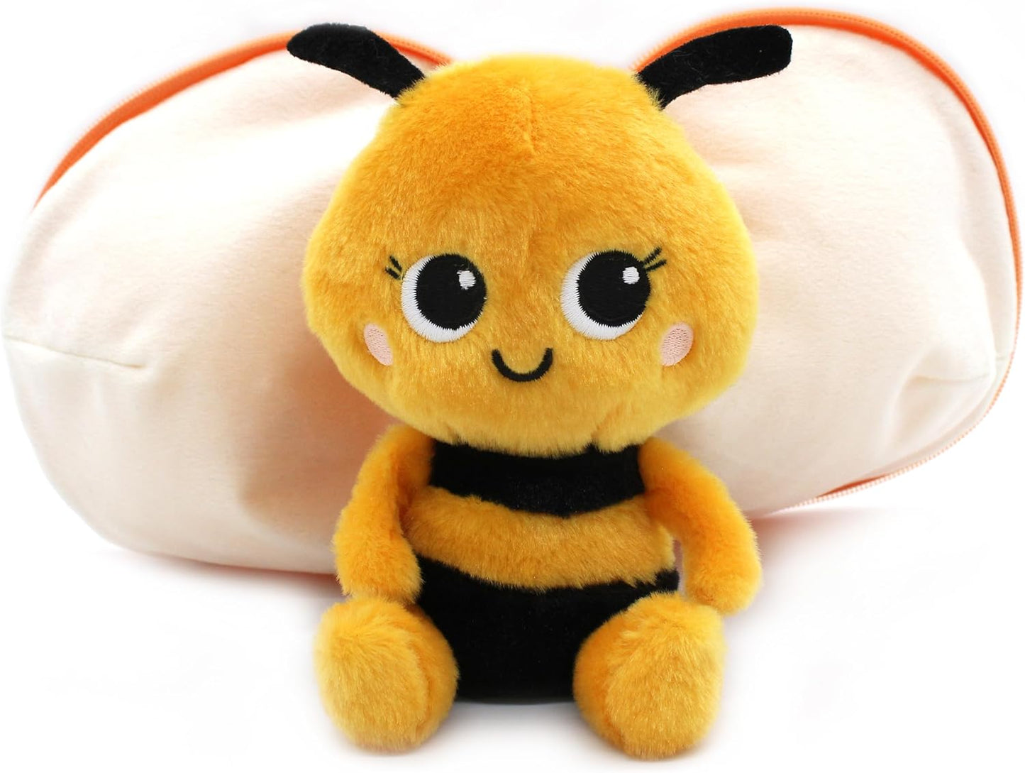 Peluche reversibile con chiusura a zip – Ape/Mandarino