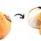 Peluche reversibile con chiusura a zip – Ape/Mandarino