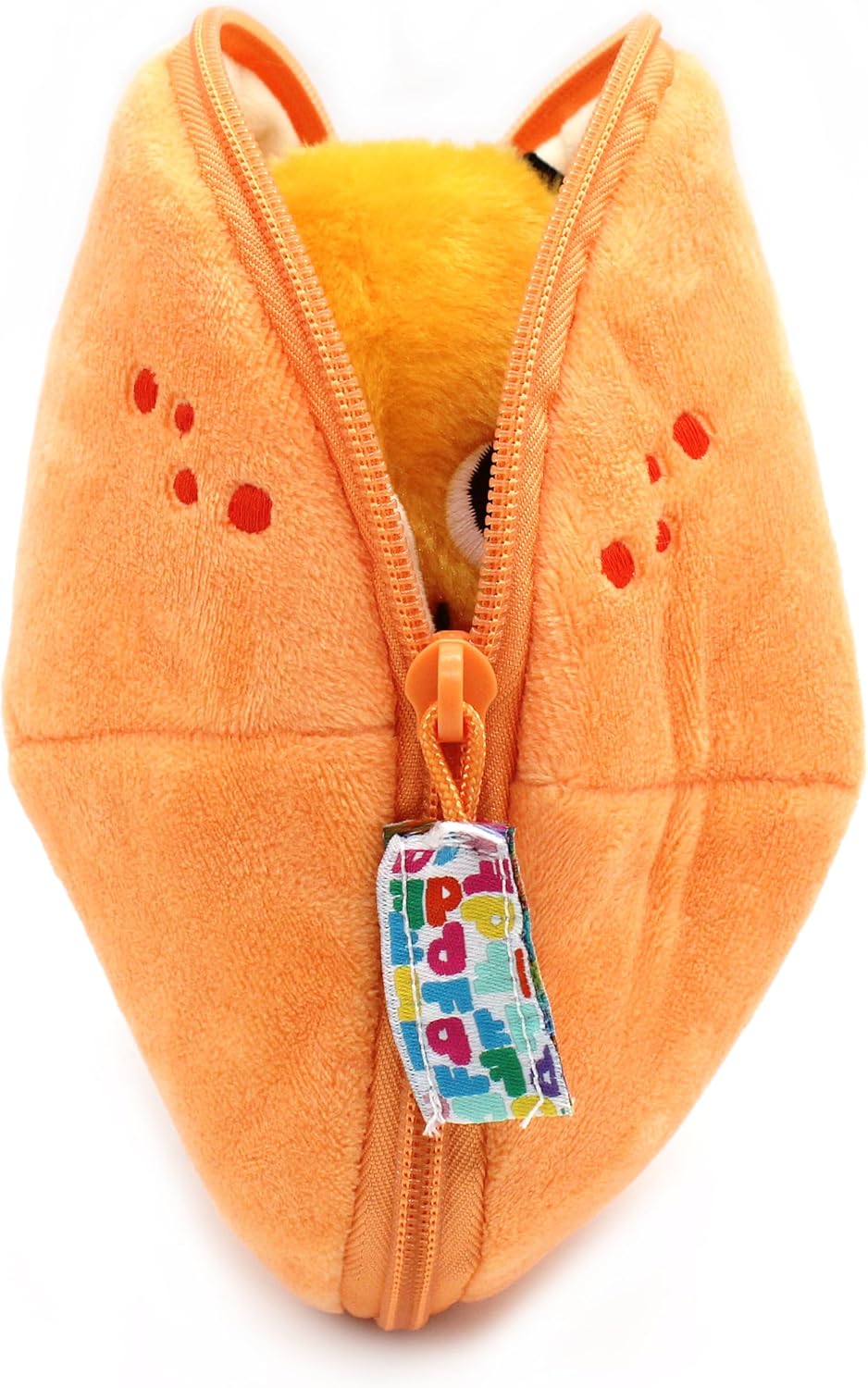 Peluche reversibile con chiusura a zip – Ape/Mandarino