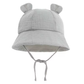 Cappello da sole Newborn in mussola con orecchie - Grigio chiaro