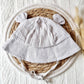 Cappello da sole Newborn in mussola con orecchie - Grigio chiaro
