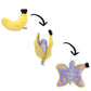 Peluche trasformabile con zip – Farfalla/Banana 2 in 1