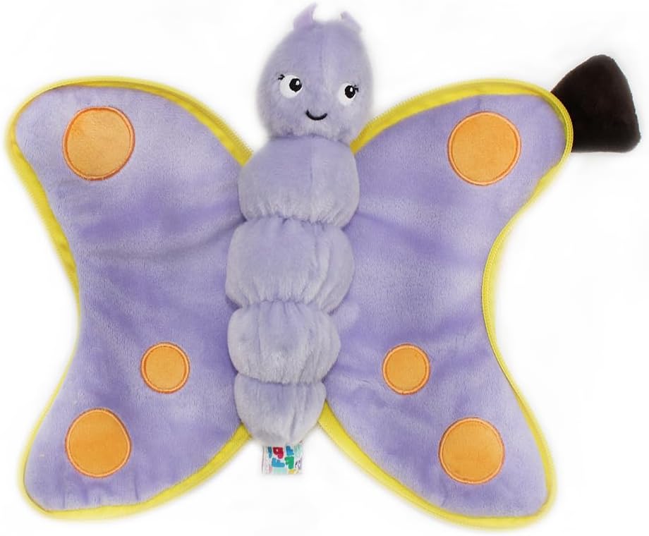 Peluche trasformabile con zip – Farfalla/Banana 2 in 1
