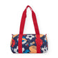 Borsa sportiva blu – Stampa multicolor di palloni 🏀🏈🏐