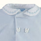 Tutina Newborn in cotone e velluto Sweet Azzurro