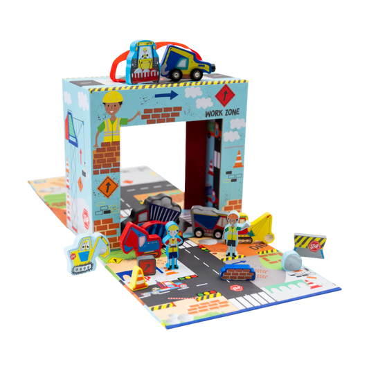 Playbox Costruzioni in Legno – Cantiere Portatile Educativo Eco | 3+ anni
