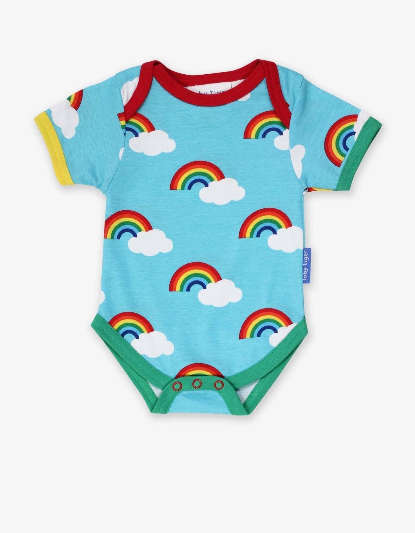 Body Newborn cotone biologico con stampa arcobaleno