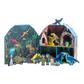 Scatola Gioco Dinosauri in Legno – Play Box Portatile | Gioco Creativo 3+