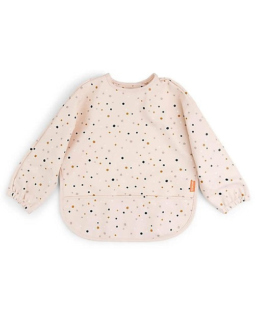 Bavaglino a Maniche Lunghe Impermeabile con Tasca - Happy Dots