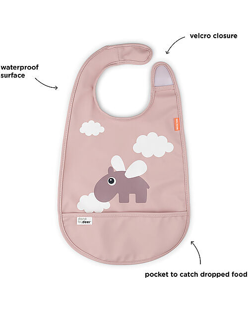 Bavaglino impermeabile con tasca – Design Happy Clouds