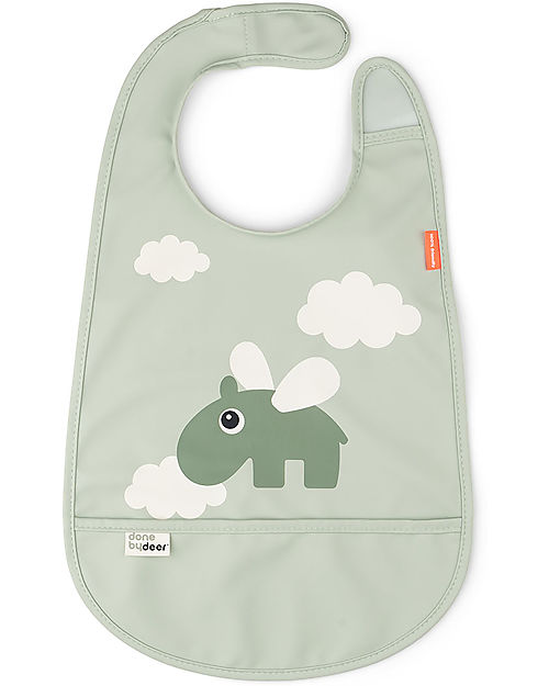 Bavaglino impermeabile con tasca – Design Happy Clouds