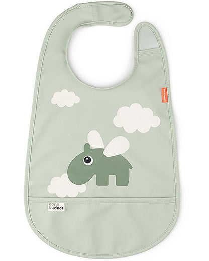 Bavaglino impermeabile con tasca – Design Happy Clouds