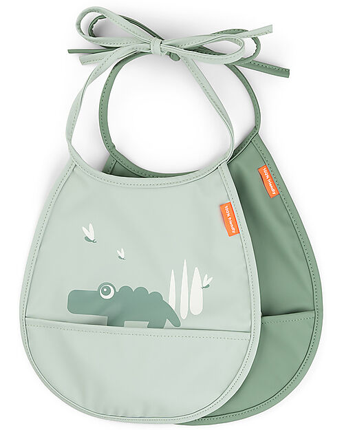 Set 2 Bavaglini Impermeabili con Tasca - Happy Clouds