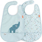 Set di 2 Bavaglini Impermeabili con Chiusura in Velcro- Croco - Done by Deer