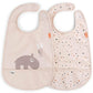 Set di 2 Bavaglini Impermeabili con Chiusura in Velcro- Croco - Done by Deer