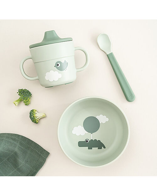 Set pappa Foodie – Ciotola, bicchiere e cucchiaio – Collezione Tiny Farm