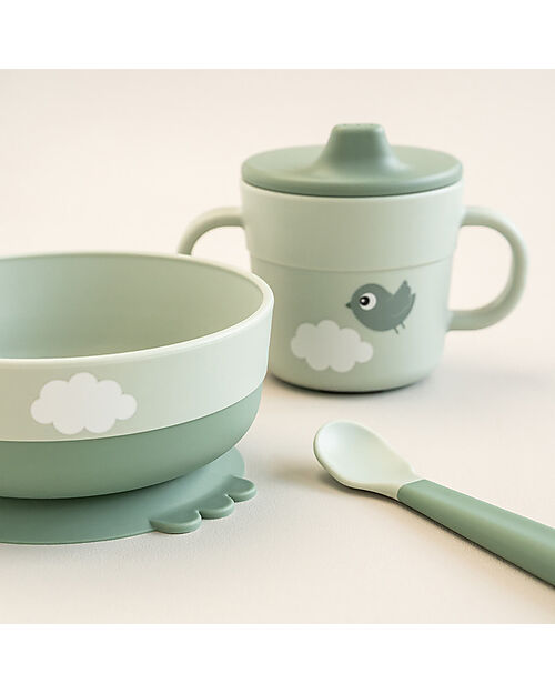 Set pappa Foodie – Ciotola, bicchiere e cucchiaio – Collezione Tiny Farm