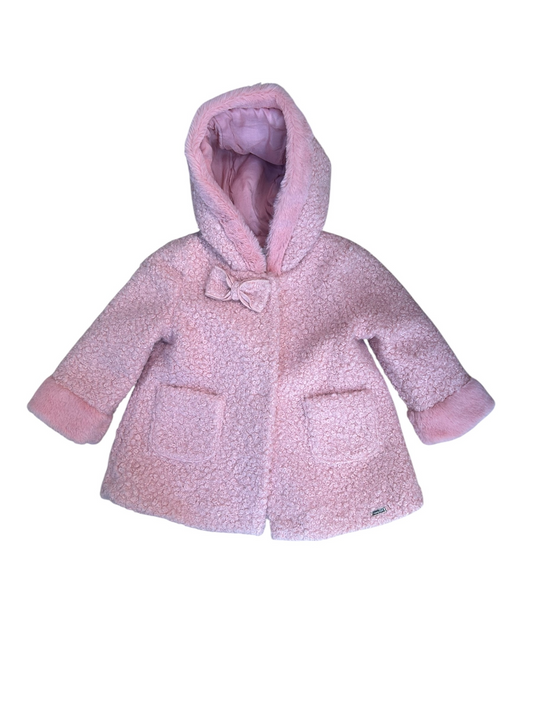 Cappottino Mayoral rosa con cappuccio-12 mesi (80 cm) - Second Hand
