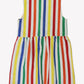 Abito smanicato Girl - cotone biologico con strisce colorate