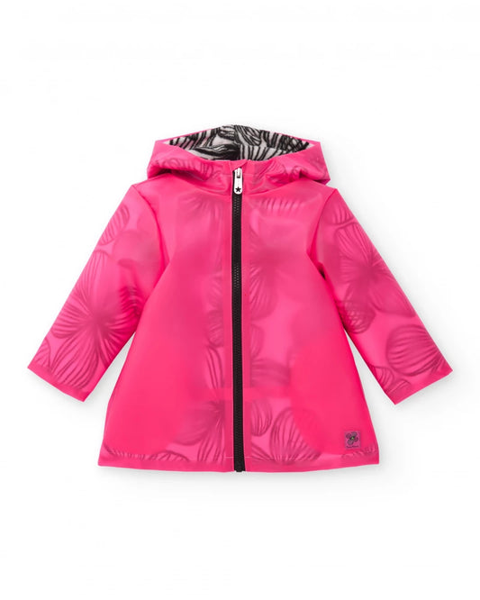 Impermeabile Fucsia con Stampa Floreale - TucTuc Girl