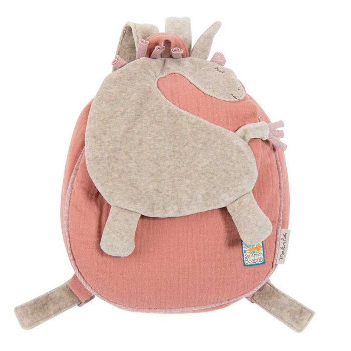 Zaino morbido giraffa bambini – Zainetto asilo in stoffa Moulin Roty