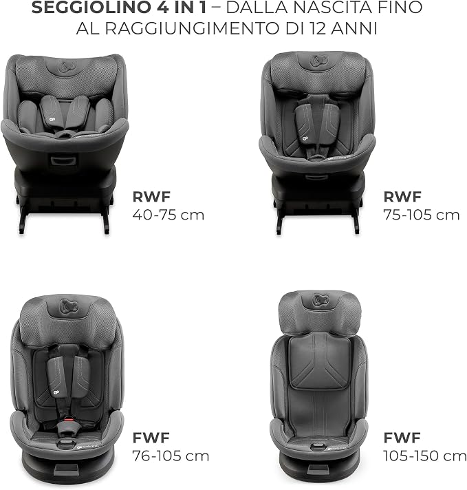 XPEDITION 3 i-Size Car Seat – 360° rotating, reclining, from birth to 12 years, ISOFIX system