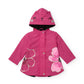 Impermeabile Girl fucsia con cappuccio decorato e fiori - Tuctuc