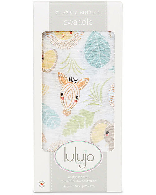 Copertina Swaddle in Mussola di Cotone 120x120 – Morbida, Traspirante e Multiuso
