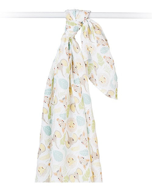 Copertina Swaddle in Mussola di Cotone 120x120 – Morbida, Traspirante e Multiuso