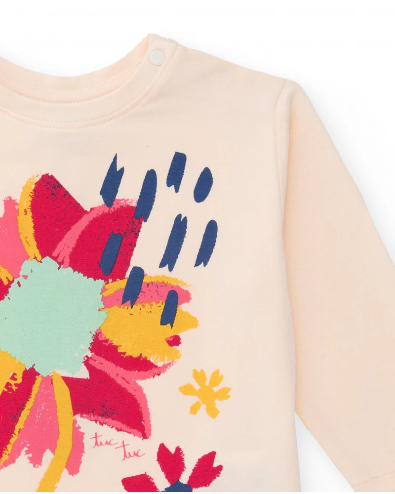 Maglietta a maniche lunghe con stampa floreale - TucTuc Girl
