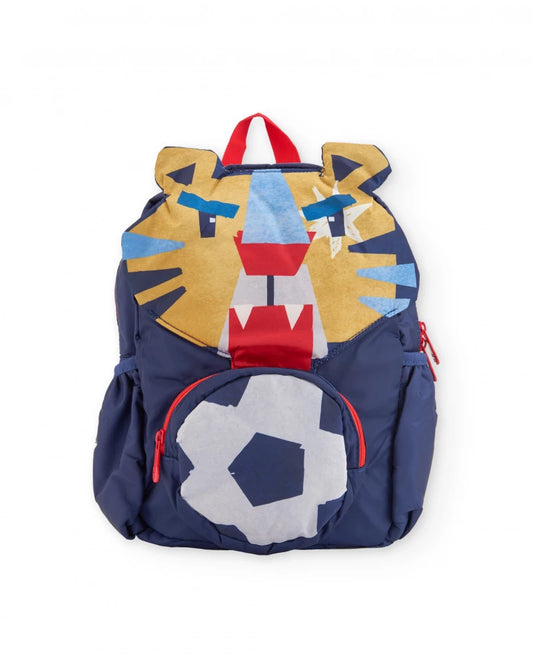Zaino blu bambino – Tigre & Pallone ⚽