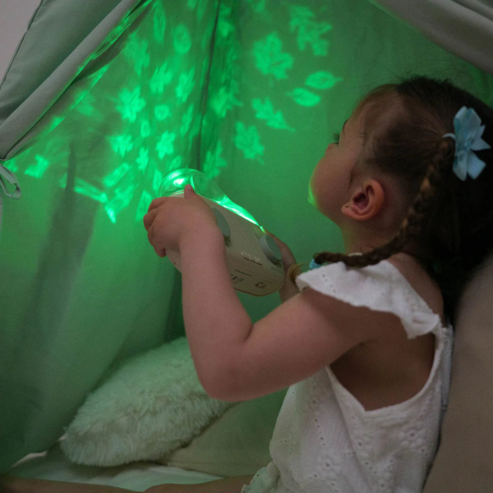 CloudBox™ – Cantastorie con Proiettore Luminoso, Melodie e Rumori Bianchi (36 Storie + Registrazione Voce)