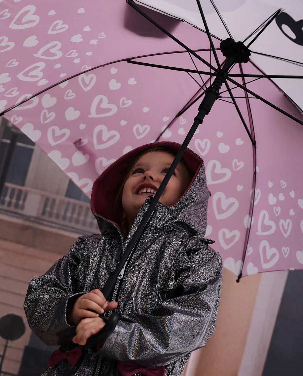 Ombrello TucTuc bambina – Fantasia cuori panda