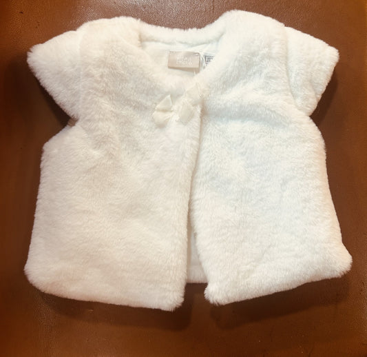 Gilet in ecopelliccia bianco – My First Chicco 9 mesi (68 cm)- Second Hand