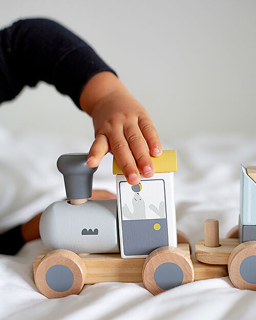 Trenino in Legno Baby – Gioco Creativo ed Educativo (18+ mesi)