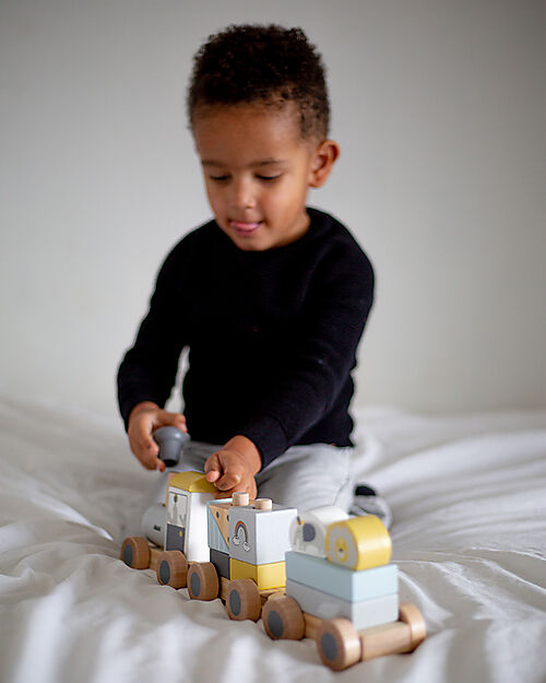 Trenino in Legno Baby – Gioco Creativo ed Educativo (18+ mesi)