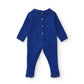 Tutina in maglia azzurra con colletto classico - Newborn
