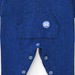 Tutina in maglia azzurra con colletto classico - Newborn