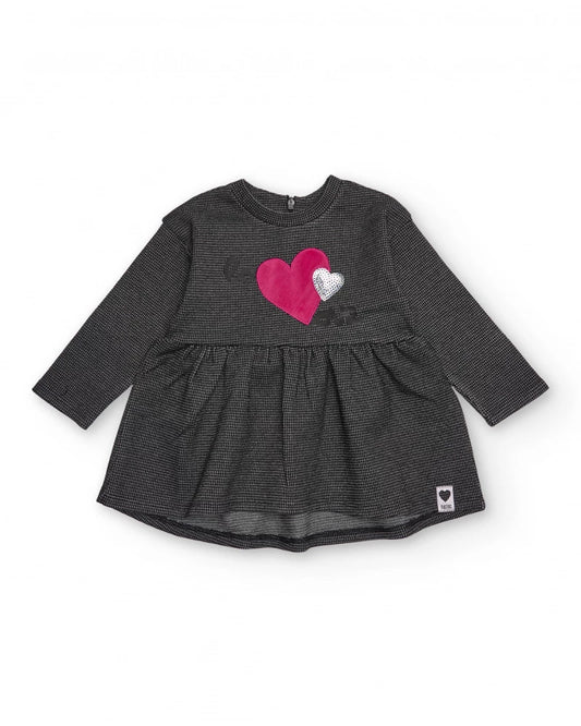 Vestito Girl grigio TucTuc con cuori Girl