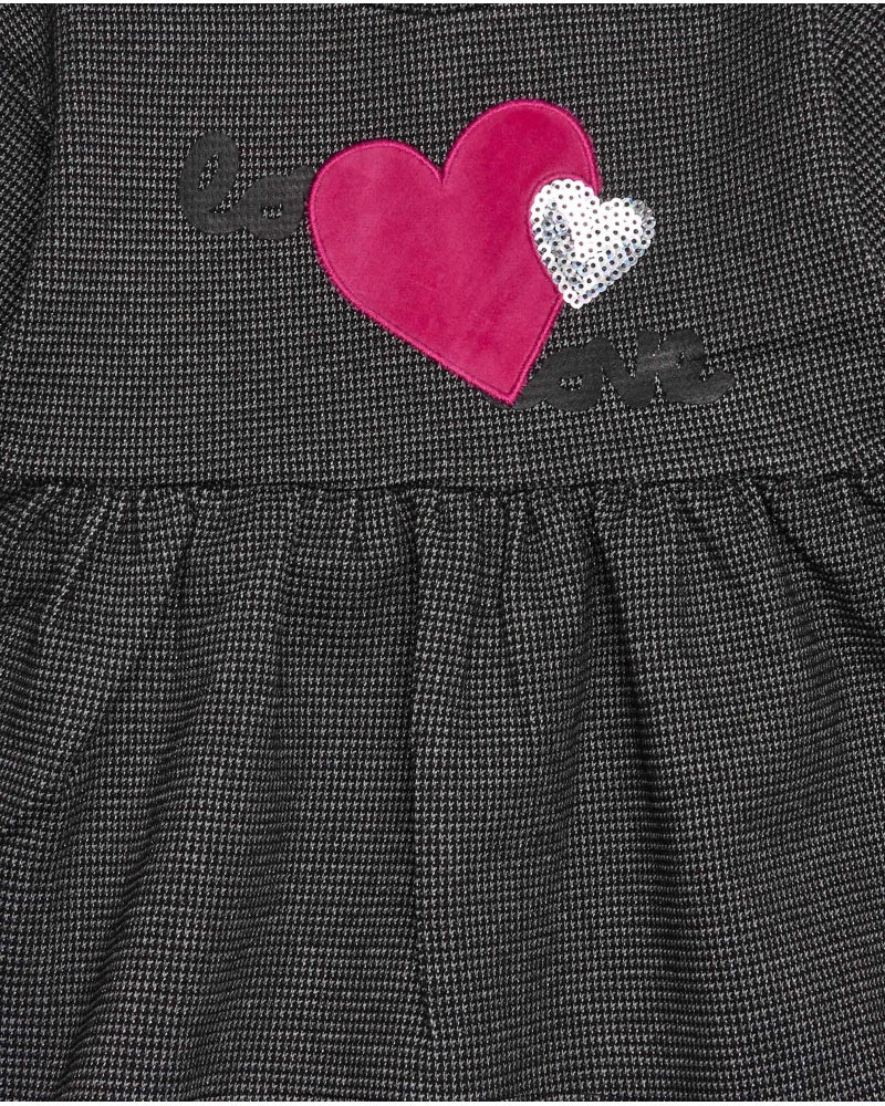 Vestito Girl grigio TucTuc con cuori Girl