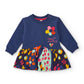 Vestito in maglia Blu Navy con fiori - TucTuc Girl