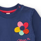 Vestito in maglia Blu Navy con fiori - TucTuc Girl