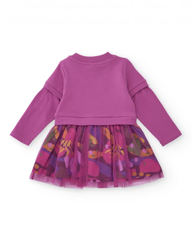 Vestitino in maglia con felpa e tulle  TucTuc Girl – “FUNNY”