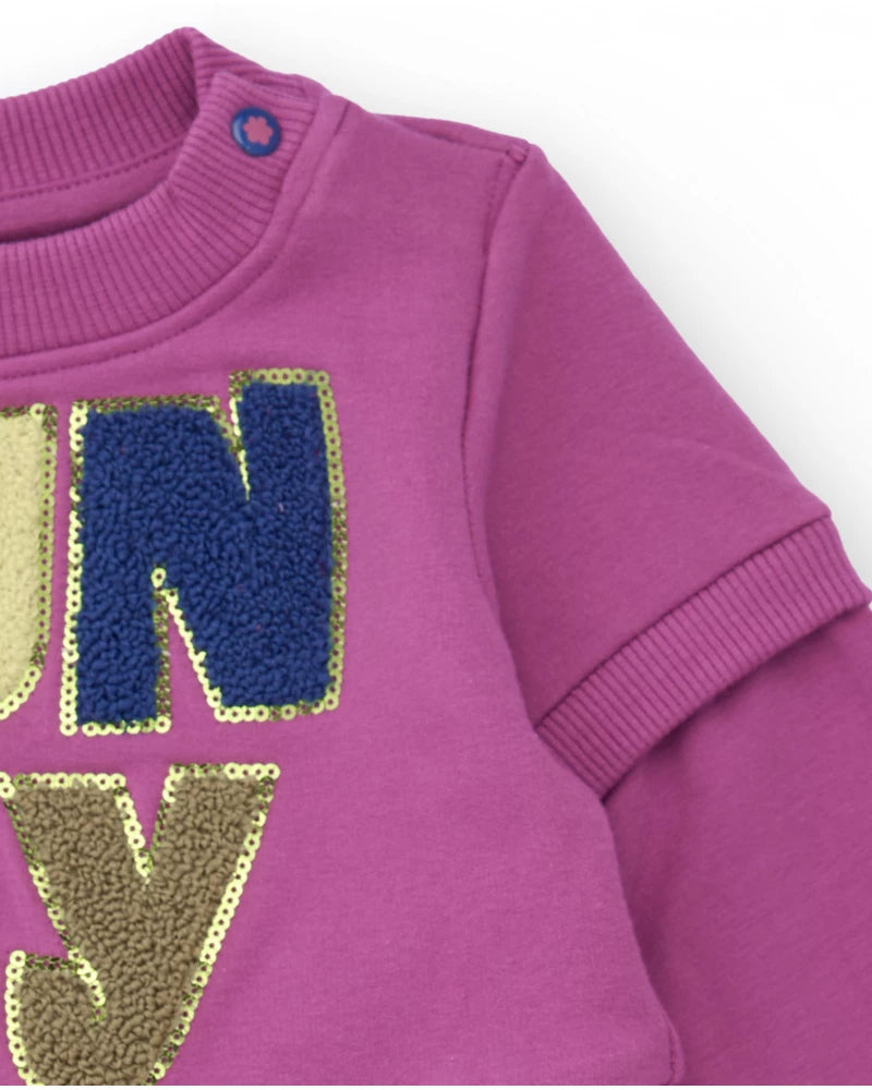 Vestitino in maglia con felpa e tulle  TucTuc Girl – “FUNNY”