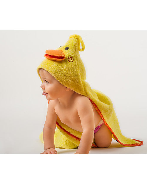 Asciugamano Baby con Cappuccio, Puddles l'Anatroccolo - 100% cotone
