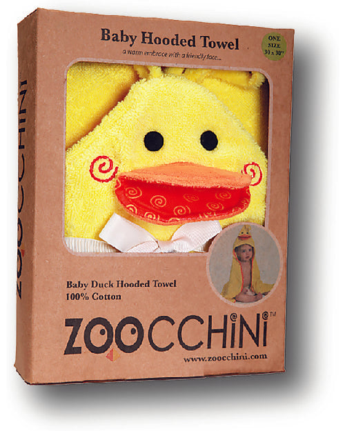 Asciugamano Baby con Cappuccio, Puddles l'Anatroccolo - 100% cotone