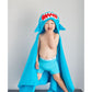 Asciugamano Bimbi con Cappuccio – Sherman lo Squalo (100% cotone)