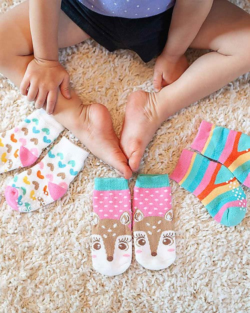 Calzini Antiscivolo Grip+Easy, Pacco da 3 - 0-24 mesi